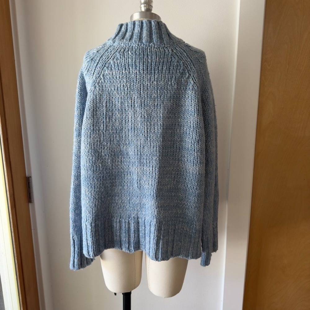 Maison Margiela chunky-knit oversized Boxy cardigan-Blue Melange-Designer Knit-S - Picture 3 of 16
